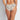 Model wears Rosemary Bikini in PEACHY PINK PRINT. On body back view