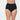 Model wears Freedom Full Brief in BLACK. On body front view