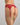 Niara Suspender in JESTER RED. Flat lay back view
