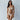 Model wears Stripe Elastic & Papertouch Push Up Bra in SILVER PEONY. On body front view