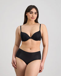My Fit Smooth Push Up Bra in BLACK. Feature shot