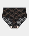 Lace Sculpt Full Brief in BLACK. Flat lay front view