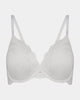 My Fit Lace Contour Bra in WHITE. Flat lay front view