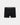Cotton Texture Mens Trunk in BLACK. Flat lay front view