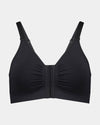 Bendon Restore Wire Free Front Opening Bra in BLACK. Flat lay front view