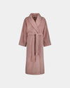 Cardrona Robe in PALE MAUVE. Flat lay front view