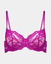 My Fit Lace Underwire Bra in FANTASY FUCHSIA. Flat lay front view