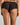 Model wears Oasis Glow French Knicker in BLACK. On body back view
