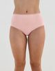 Model wears Stretch Cotton Full Brief in ICY PINK. On body front view