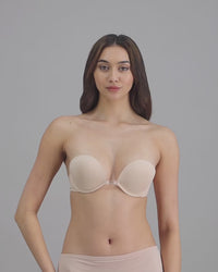 model-poses-in-latte-strapless-bra